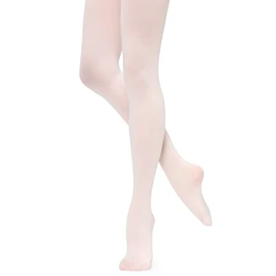 Afbeelding van 90D converteerbare balletpanty voor meisjes en vrouwen, zachte danspanty met gaten, Roze voet