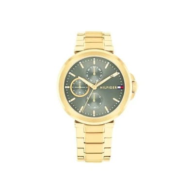 Afbeelding van Tommy Hilfiger LORI Horloge goldcoloured/green, Dames, Maat: One Size, Gold coloured/green