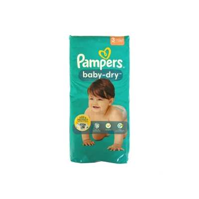 Afbeelding van Pampers Baby Dry Stop &amp; Protect Luiers Maat 3, 52 Stuks