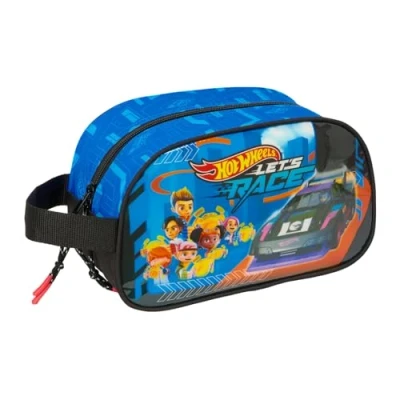 Afbeelding van Reistasje Hot Wheels Let&#039;s race Blauw Zwart 26 x 15 12 cm