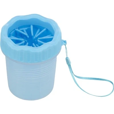Afbeelding van Trixie Pootreiniger Voor De Hond Silicone / Pp Blauw SMALL 11 CM