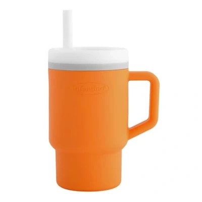 Image de Infantino Ma Première Tasse Adorable 255ml avec Paille Antifuite et Poignée Adaptée aux Tout Petits, Favorise l&#039;Hydratation, Facile à Nettoyer, Creamsicle