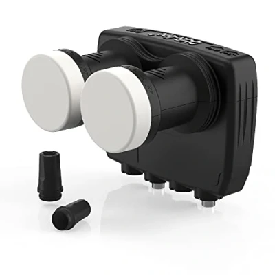 Afbeelding van DUR line LNB Twin Monoblock 6 Astra 19,2 E + Hotbird 13E 2 deelnemers &amp; satellieten (MB6 TW) Dual LNC met geïntegreerde DiSEqC Full HD, 4K, 8K, 3D weerbestendig afscherming