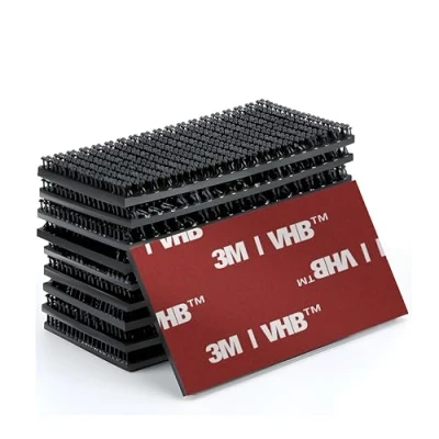 Afbeelding van Dpm Tapes Dual Lock SJ3870, 10 stuks autobevestigingsstickers, Dashcam, Go Pro, tolbetalinghouder, afmetingen 25 mm x 50 mm, druksluiting, zwart, sterk klevend product