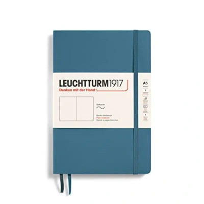 Afbeelding van Leuchtturm1917 A5 Medium Notitieboek blanco Stone Blue softcover