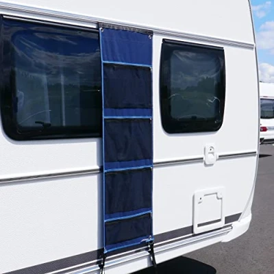 Afbeelding van your GEAR Caravan Mesh Organizer, hangrek voor tent, luifel, caravan, 140 x 45 cm, 4 vakken