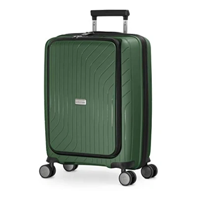 Afbeelding van HAUPTSTADTKOFFER Serie TXL extra lichte en robuuste trolleys, hardshell koffer, cabinebagage takbagage, donkergroen, laptop Rollkoffer, rolkoffer