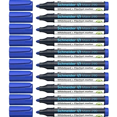 Image de SCHNEIDER 290 marqueurs Whiteboard &amp; Flipchart, bleu