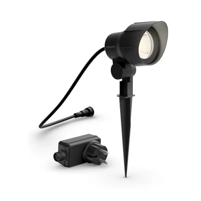 Afbeelding van Philips LED grondspot basisset voor buiten laagspanning zwart warmwit licht 24 W