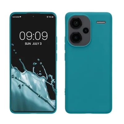 Afbeelding van kwmobile telefoonhoesje geschikt voor Xiaomi Redmi Note 13 Pro+ 5G / Pro Plus Hoesje smartphone Back cover in mat petrol