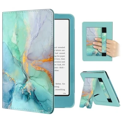 Afbeelding van Fintie Kindle Paperwhite 7 inch / 6,8 (12e 11e generatie 2024/2021) en Colorsoft Signature Edition hoes Slanke opvouwbare met automatische standaard voor 2024,
