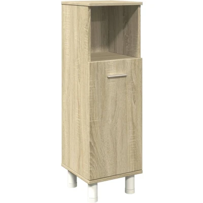 Afbeelding van Badkamerkast 30,5x30x95 cm bewerkt hout sonoma eikenkleurig