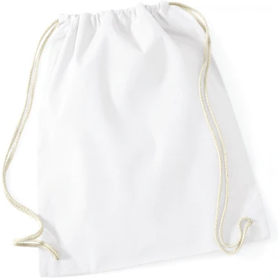 Afbeelding van Westford Mill Cotton Gymsac WM110 White