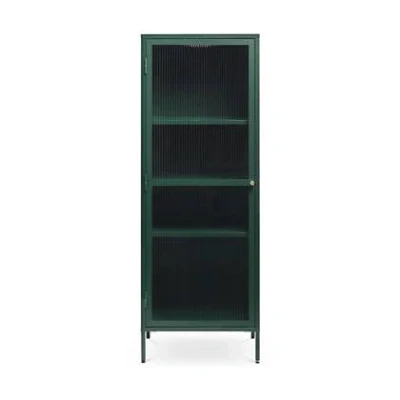Afbeelding van Olivine Katja metalen vitrinekast groen 58 x 160 cm