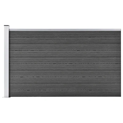Afbeelding van Schuttingpaneel 175x105 cm HKC zwart