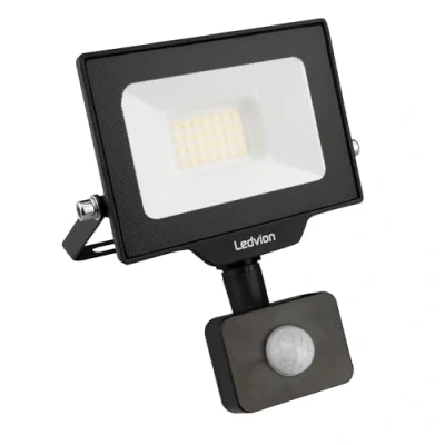 Afbeelding van Ledvion LED Breedstraler met bewegingssensor, 20 Watt Osram Breedstraler, 4000K, 2200 lumen, IP44, Incl. Snelaansluiting &amp; 2 jaar garantie