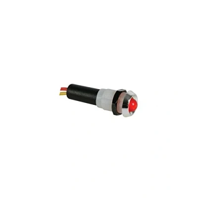 Afbeelding van Led lamp 24v rood chromen behuizing