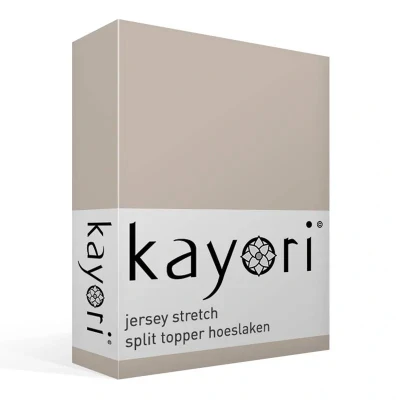 Afbeelding van Kayori Shizu Splittopper hoeslaken stretch Jersey Zand 180/200 220 180/200,180/210,180/220 (Kleur: Zand)