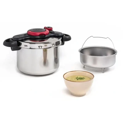 Afbeelding van Tefal Clipso MEasy P4624966 snelkookpan, roestvrij staal, 9 liter