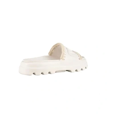 Afbeelding van Mou ONE Piece Slide Muiltjes, Dames, Maat: 40, White Kunststof/ textiel