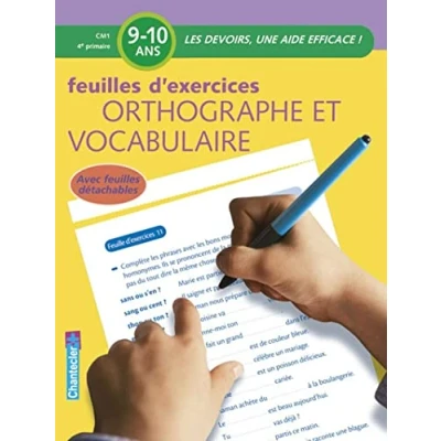 Afbeelding van Les devoirs Feuilles d&#039;ex. Orthographe et vocabulaire (9 10 a.)
