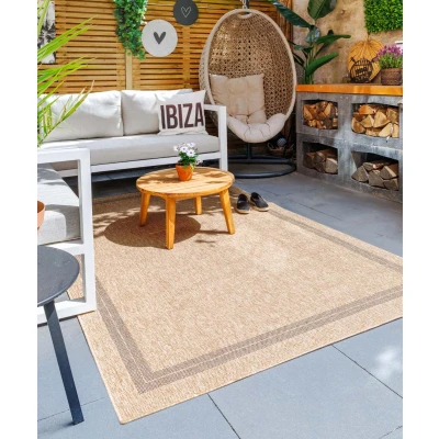 Afbeelding van Jute Buitenkleed Elara Beige/antraciet 80x150 Cm