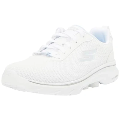 Afbeelding van Skechers Performance GO WALK 7 LACE UP Sportieve wandelschoenen, Dames, Maat: 38.5, White Textiel/ synthetisch