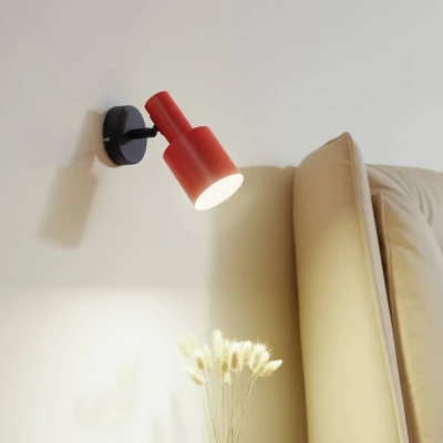 Afbeelding van Lindby wandspot Ovelia, oranje/zwart, ijzer, E27