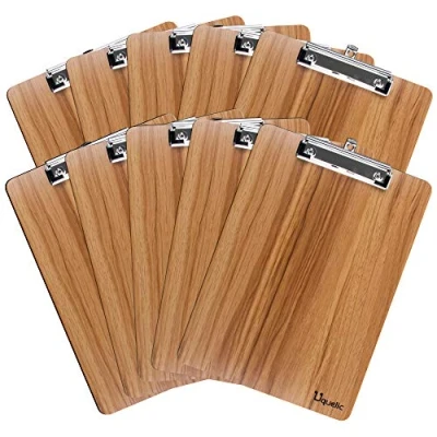Afbeelding van Uquelic A4 Klemplanken, klembord, documentenhouder met clip laag profiel, formaat voor kantoor, klaslokaal, restaurant (10 stuks)