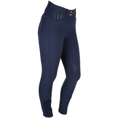 Afbeelding van Mondoni Crystal high waist KG rijbroek voor dames donkerblauw maat:34