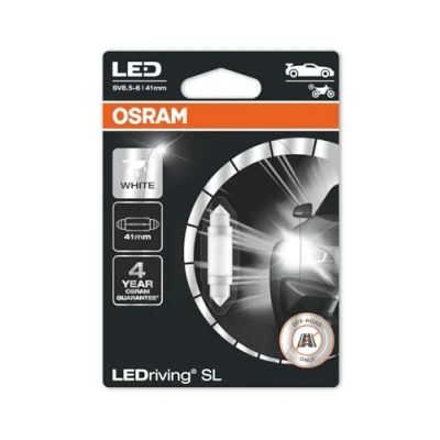 Image de 1 ampoule led osram cool white ledriving navette c5w 41 mm 12v 0,6w