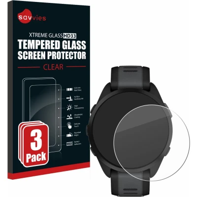 Afbeelding van Savvies Glas Screenprotector voor Garmin Forerunner 165 Gehard Beschermglas 9H (3 Stuks)