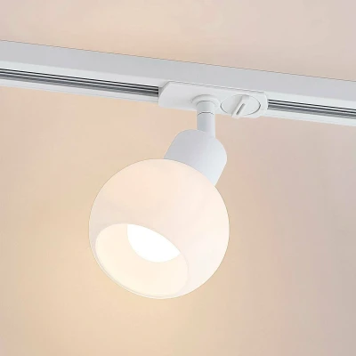 Afbeelding van Railspot Lindby, E14, wit, Ø 10 cm, 1 fase