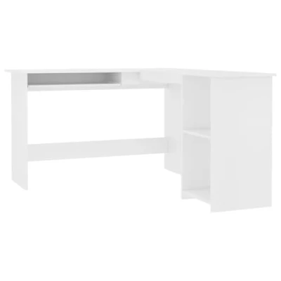 Afbeelding van vidaXL Hoekbureau L vorm, wit, 120 x 140 75 cm