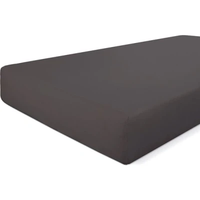 Afbeelding van Walra Hoeslaken Crispy Cotton Antraciet 180x200 cm Lits jumeaux 100% Percale katoen