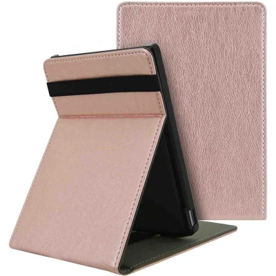 Afbeelding van imoshion E reader Hoesje Geschikt voor Vivlio Light HD, Pocketbook Verse Lite, Pro, Light, Stand Flipcase Rosé Goud