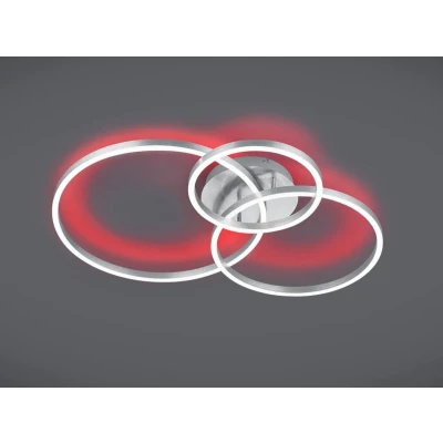 Afbeelding van TRIO WINONA Plafondlamp Nikkel mat incl. 1x SMD 28W Licht apart schakelbaar Geintegreerde dimmer Zwenkbaar Traploos instelbare lichtkleur Nachtlampje Niet geschikt voor externe RGBW kleurenwisselaar Geheugenfunctie