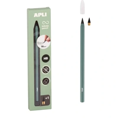 Afbeelding van APLI 19801 Infinity potlood met groene behuizing, eeuwig zonder inkt vulling