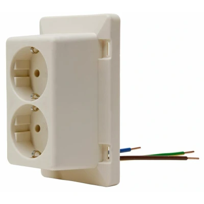 Afbeelding van Kopp Opbouw Wandcontactdoos 2V RA Creme