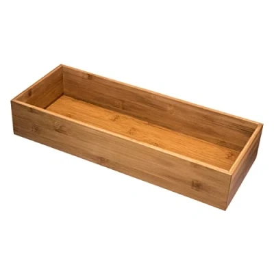 Afbeelding van Bestekbak/keuken organizer 1 vaks Tidy Smart bamboe 38 x 15 7 cm