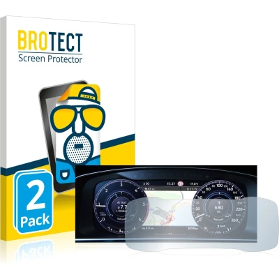 Afbeelding van BROTECT Screenprotector voor Volkswagen Golf 7 Active Info Chockpit 12.3&quot; Folie Beschermfolie matte (2 Stuks)