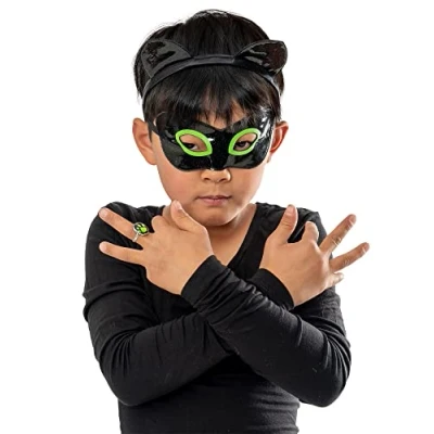 Afbeelding van Rubies Cat Noir accessoireset voor jongens en meisjes, hoofdband met oren ring, officiële Miraculous Ladybug carnaval, Halloween, Kerstmis verjaardag