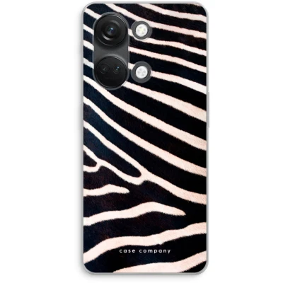 Afbeelding van Case Company® hoesje geschikt voor OnePlus Nord 3 Zebra Soft Cover Telefoonhoesje Bescherming aan alle Kanten en Schermrand