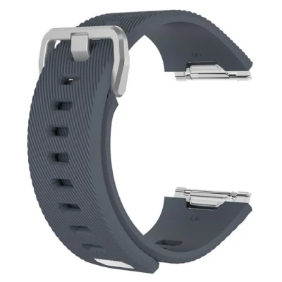 Afbeelding van Fitbit Ionic siliconen bandje met gesp Maat: Small donkergrijs