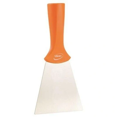 Image de VIKAN 40117 grattoir à main en acier inoxydable avec filetage, 100 mm, orange 4011/7