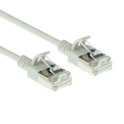 Afbeelding van ACT DC7052 LSZH U/FTP CAT6A Datacenter Slimline Patchkabel Snagless RJ45 Connectoren Grijs 25 cm