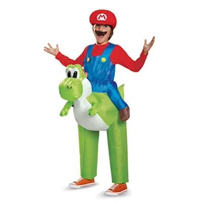 Afbeelding van Vegaoo Opblaasbaar Nintendo Mario op Yoshi kostuum voor kinderen