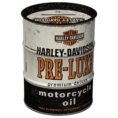 Afbeelding van Nostalgic Art Retro spaarpot, Harley Davidson PRE Luxe cadeau idee voor motorfans, metalen bankbiljettendoos, vintage design, 600 ml