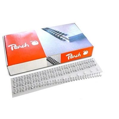 Afbeelding van Peach PW079 10 Easy Wire 3:1 metalen binders, 34 ringen, A4, 8 mm, zilver, 100 stuks