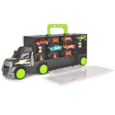 Afbeelding van Transporter met 4 Die cast Auto&#039;s en Accessoires